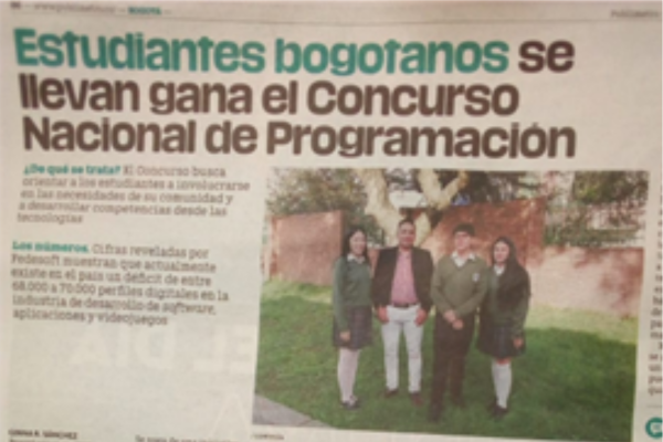 Estudiantes bogotanos ganan el concurso nacional de programación