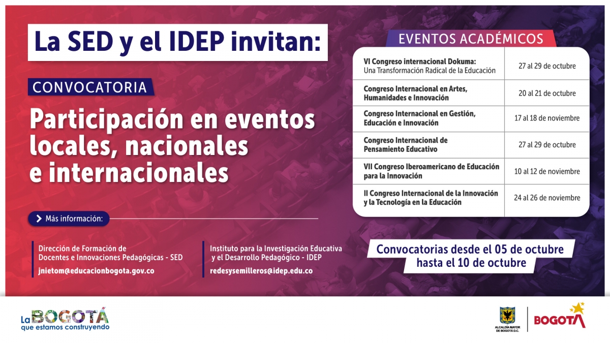 Imagen con información sobre la participación en eventos locales, nacionales e internacionales.