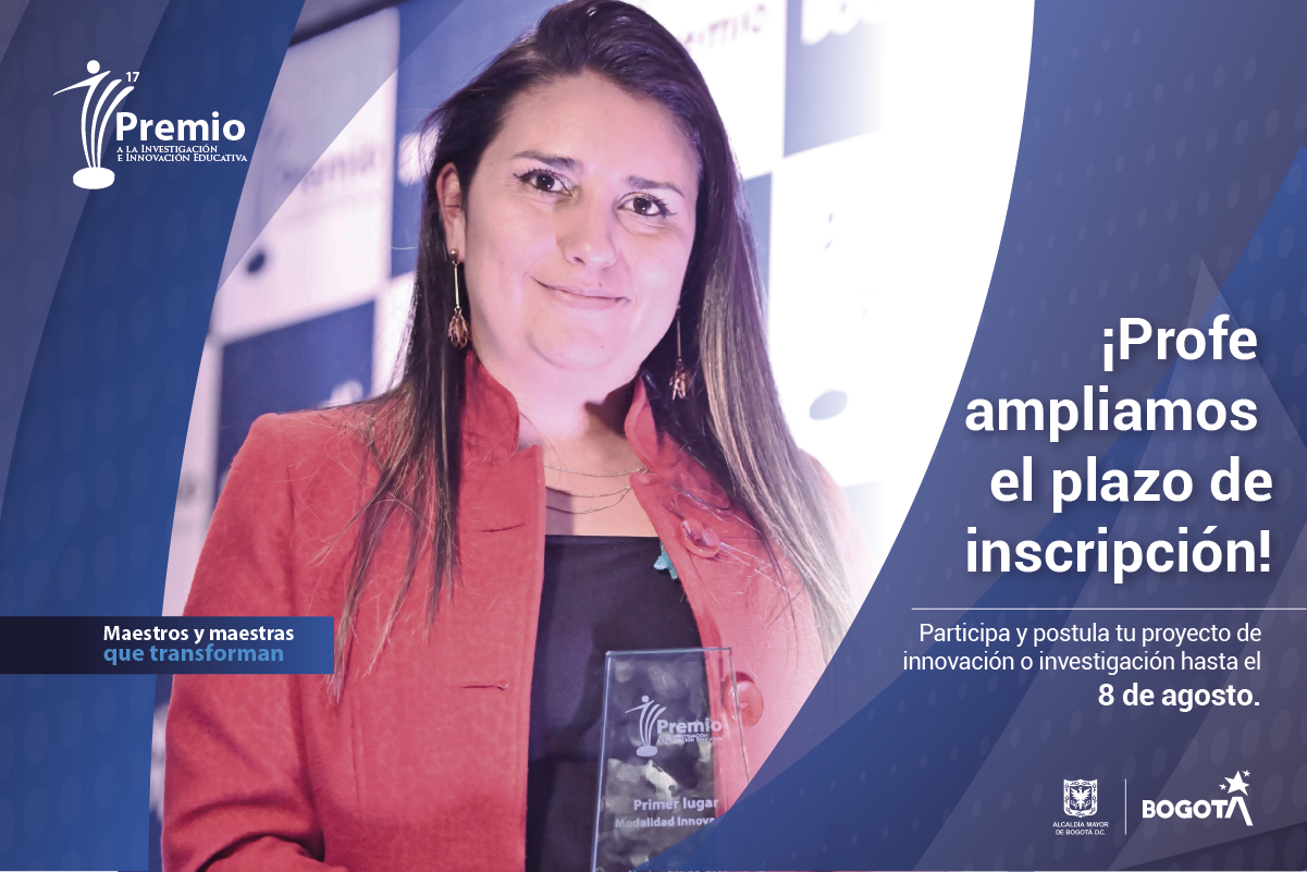 Profesora ganadora del premio y la información de la ampliación al 8 de agosto