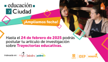 Hasta el próximo 24 de febrero de 2025, estará abierta la convocatoria para el monográfico titulado “Trayectorias educativas”